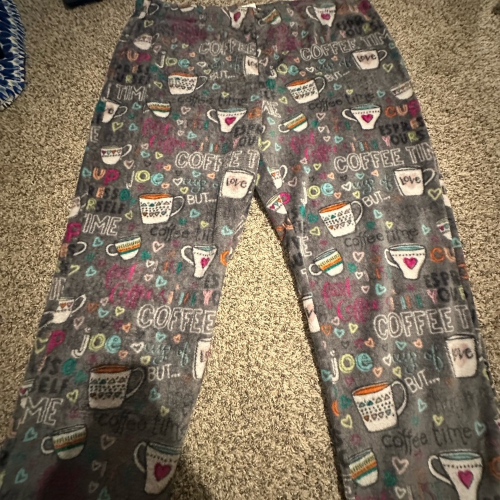 Secret Treasures Multicolor Coffee Print Pajama Pants